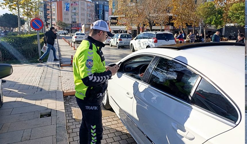 Çerkezköy polisinden "önce yaya" denetimi