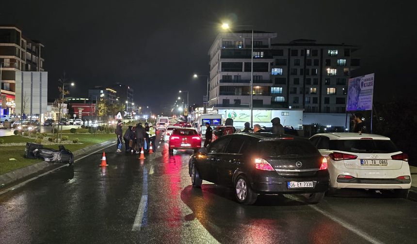 Motosiklet sürücüsü kazada yaralandı